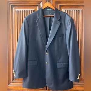 Men’s Ralph Lauren Navy w/ Gild Crest Buttons Sport Jacket Blazer Size 46 L